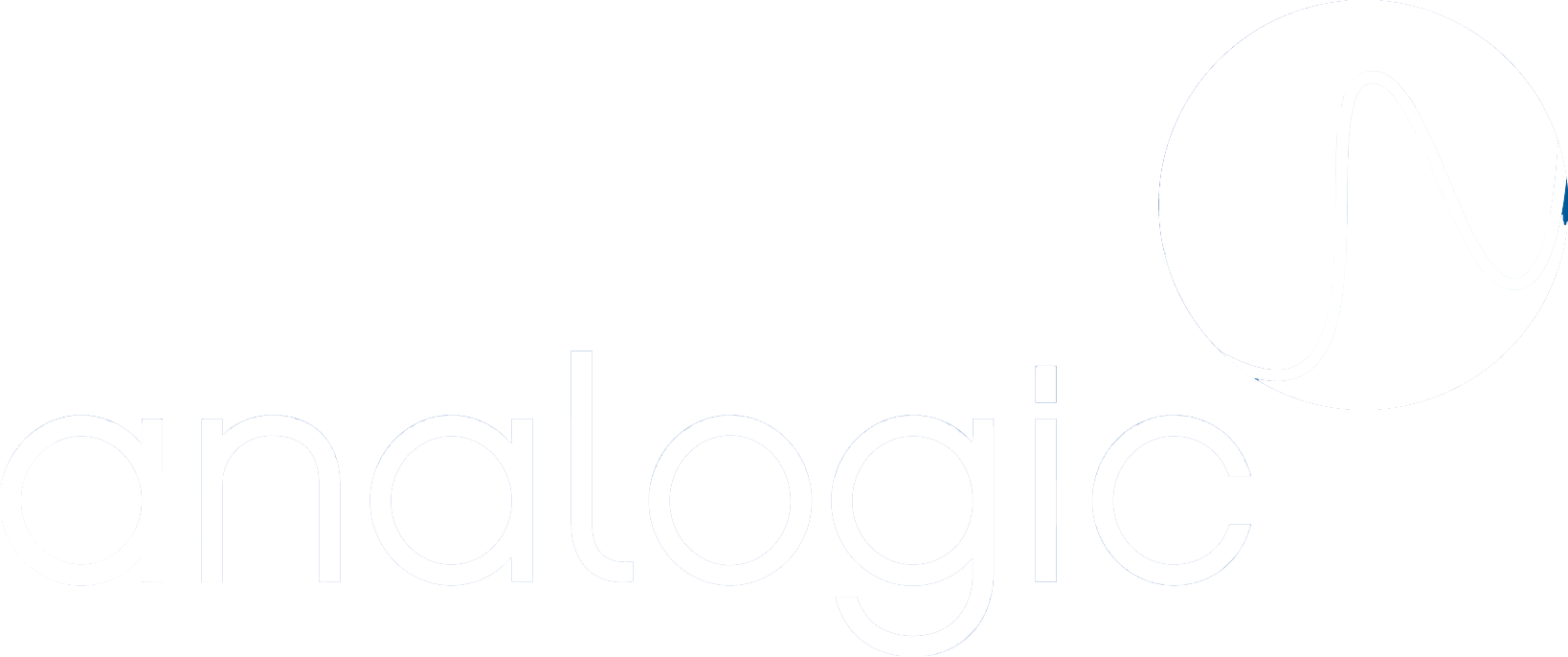 White Analogic Logo in CMYK